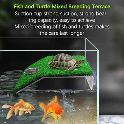 Aquarium Schildkröte Terrasse Simulation Rasen Tank Lebensraum Schwimmende Insel Dekoration