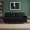 Storage Sofa In Black 192 X 78 X 87 Cm Polyester