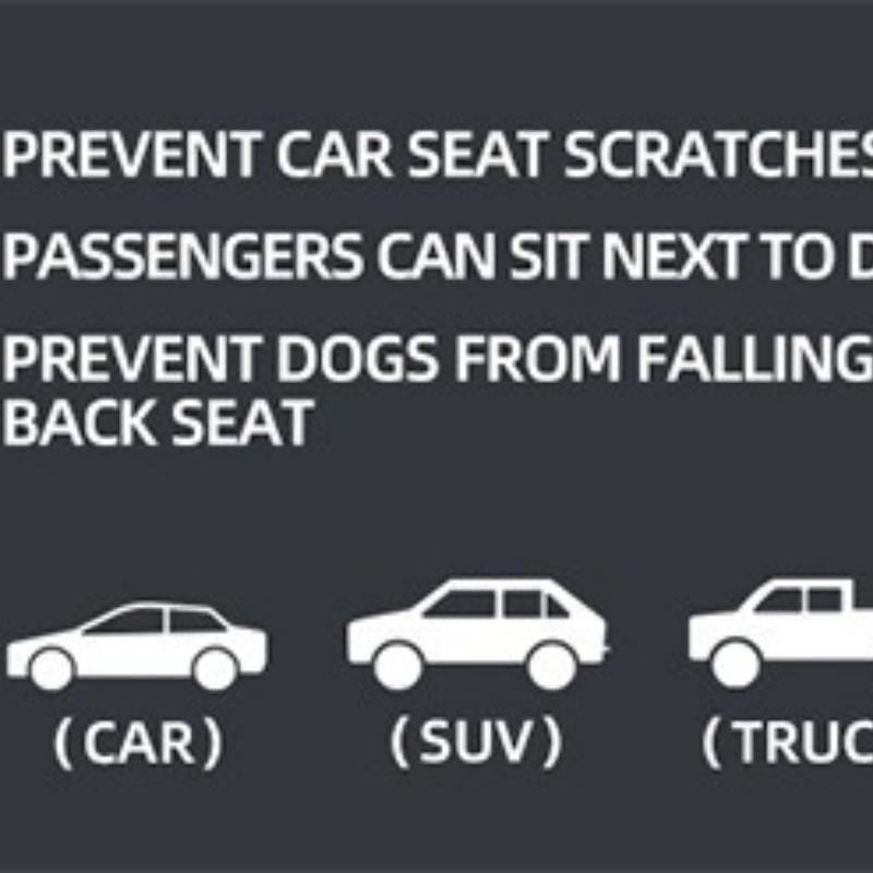 Car pet pad, rear single seat car pad, bottom with hard belt net dog blue child waterproof and anti-dirty dog pad