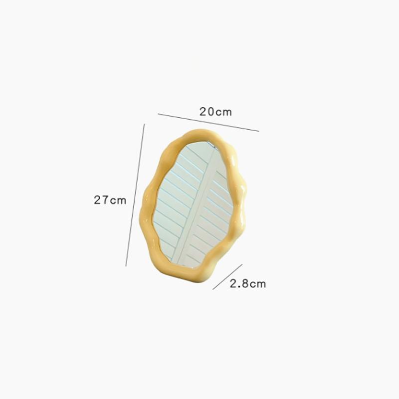 Cream Style Makeup Mirror Series Irregular Decoration Cloud Makeup Mirror Desktop Stand Desktop Home Makeup Mirror