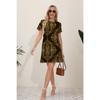 2026 Summer New Style Ladies Elegant Fashion Casual Printed Dress Slim Short-sleeved Round Neck Mini Office Dress Ladies