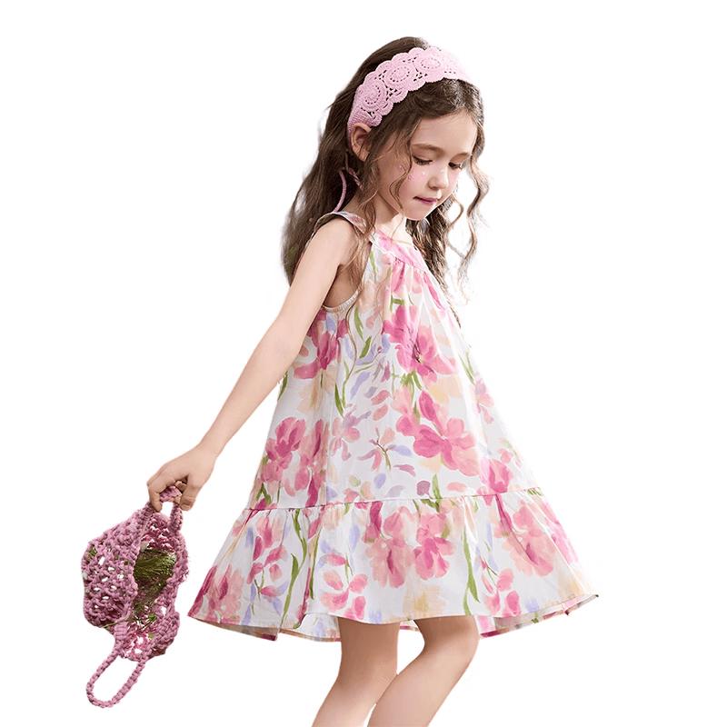 ASK JUNIOR Girls  Summer Floral Halter Dress 120