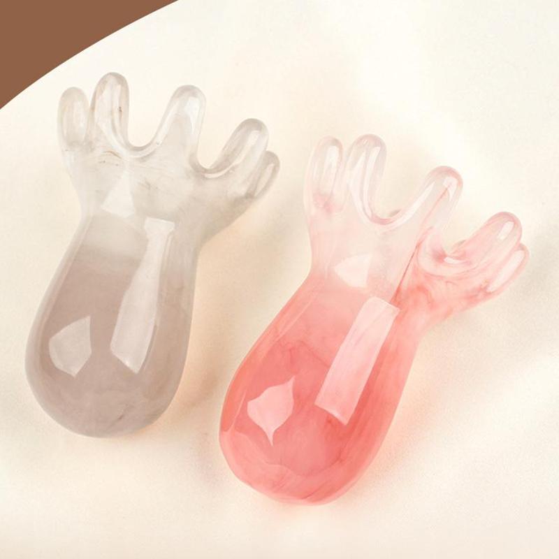 Extended Ergonomic Octopus Head Resin Gua Sha Massager Portable Face Body Scalp Pressure Point Tool Spa Quality Home Travel Use