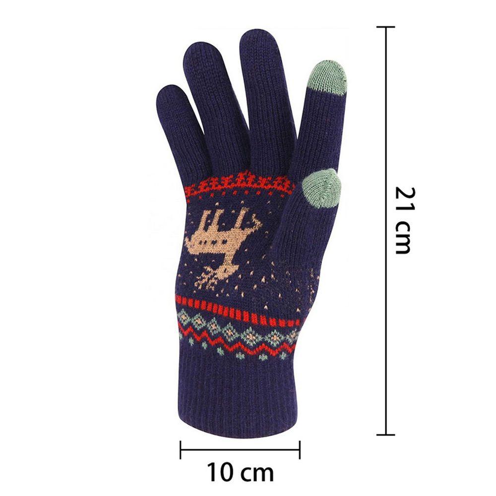 Stretch Women Men Ridding Couple Gloves Knit Mittens Christmas Gloves Winter Gloves