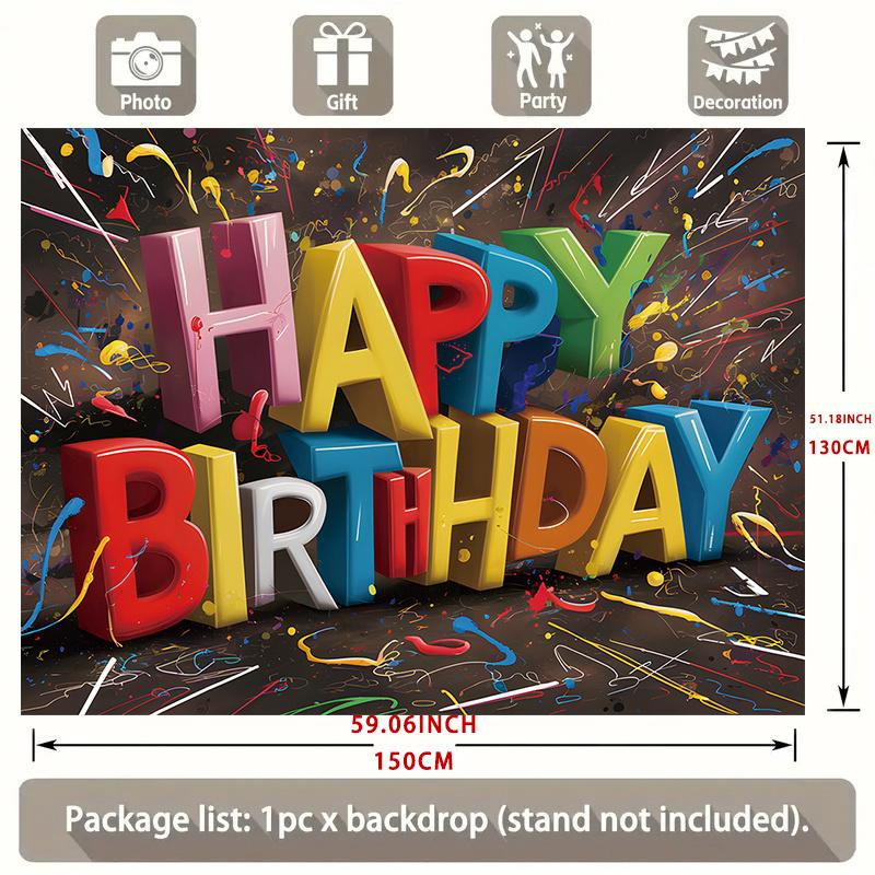 Party Backdrop Flat Letters Graffiti Style Decorating Homes Bars Cafes Restaurants Celebration Photo Booth Party Decor
