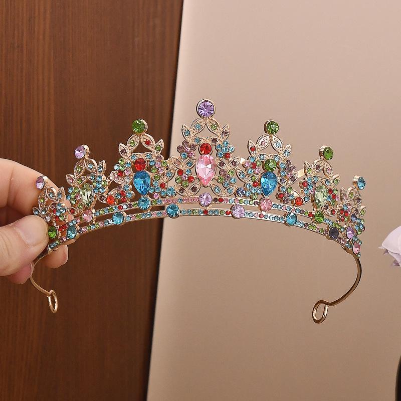 Elegant Rhinestone Princess Crown: Stylish High-End Headwear for Parties & Birthdays