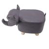 Animal Footstools Elephant Shaped Slip Resistant Silent Comfortable Stable Multi Purpose Cute Stool for Kids Dark Gray