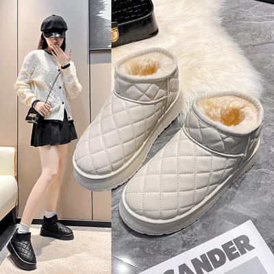 Waterproof Cotton Shoes Women's Shoes Snow Boots Women's Non-slip Short Boots Fleece Warm Winter Thickened New 2025 Outer Wear