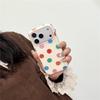 Creative Colorful Heart Polka Dot Case, Compatible with Apple iPhone 17 Pro Max, 15, 14, and 13 for Women