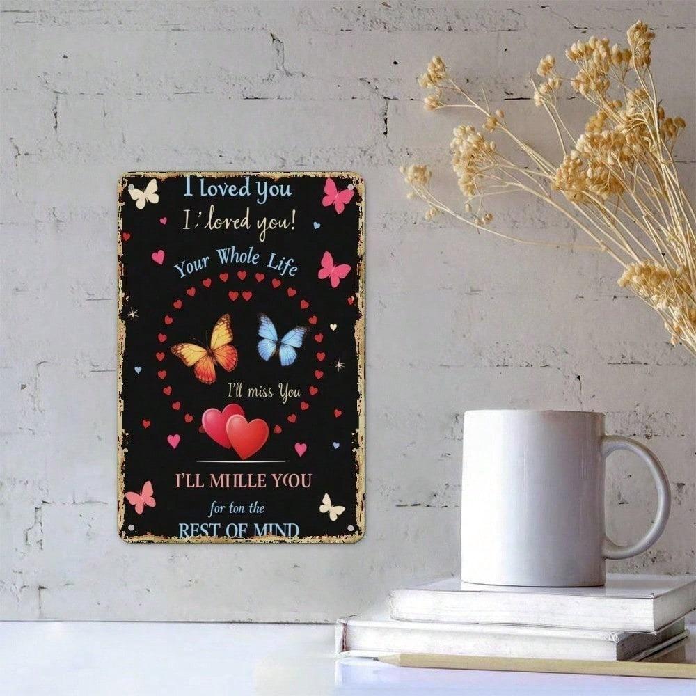 1PC 8x12 Butterfly Metal Wall Art Sign Durable Home Decor Gift