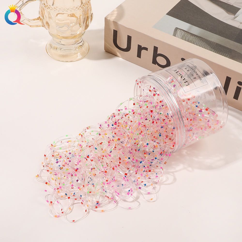 

300 шт. разноцветных маленьких одноразовых эластичных резинок для девочек, нескользящие резинки для волос, детские аксессуары для волос, резинки для волос