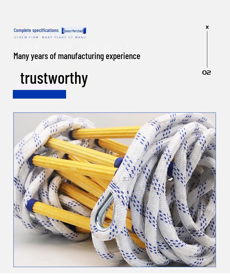 Outdoor Fire Rescue Safety Rope Ladder for Escape and Training