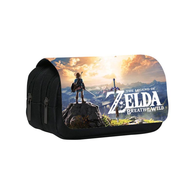 The Legend Of Zelda Double Layer Pencil Case With Nylon Material For Students Organization