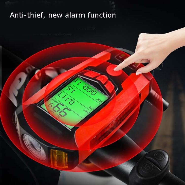 Front Light (With Fog Light) & Horn & Speedometer  Multifunctional Bicycle Mountain Bike Headlight