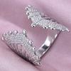 1/2/3pcs Animal Ring Butterfly Cat Wings Shell Open Adjustable Stainless Steel Rings For Women Men Accessories Fashion Jewelry
