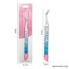 Multifunctional Double-Ended Nail Tool: Tweezers & Silicone Pressing Stick for Nail Art