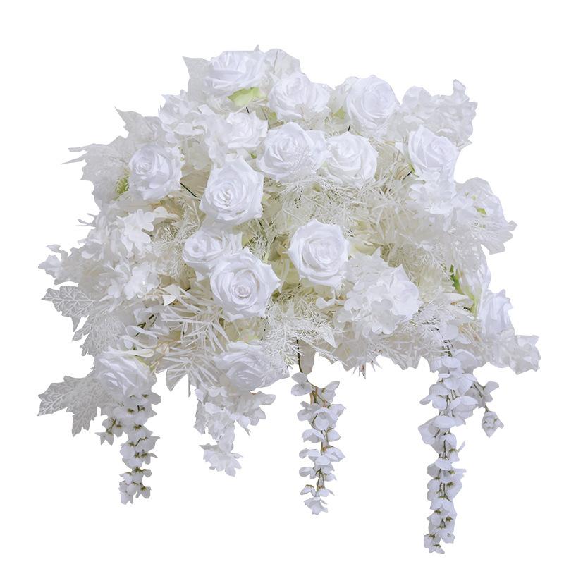 40-80CM Hot Selling Floral Flower Balls Misty Hydrangea Rose Blend Eye Catching for Table Settings and Iron Frame Vase Decor