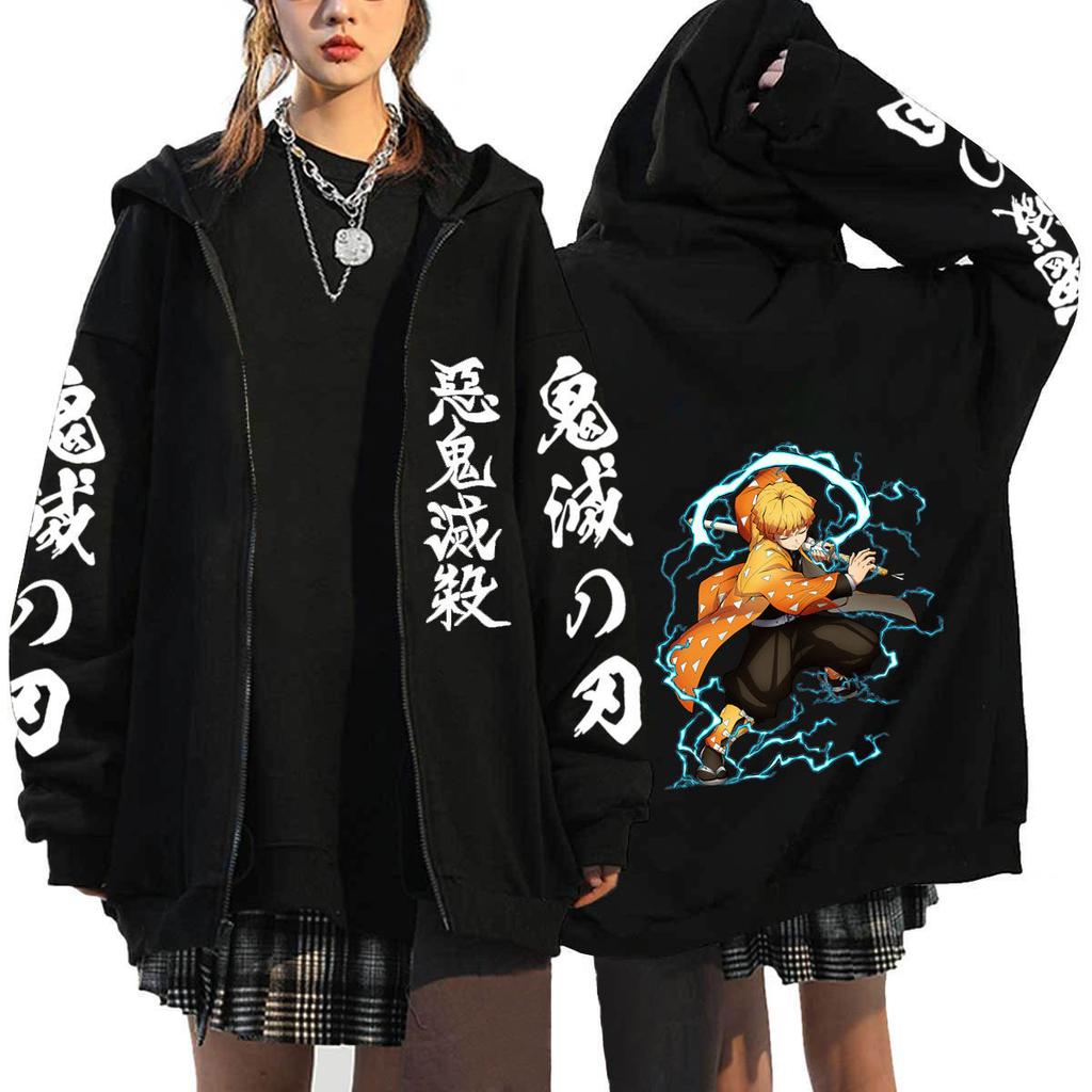 Japan cartoon comics Demon Slayer Zipper Printed Hoodie Fashionable Hoodie Unisex Top/Outerwear 0081