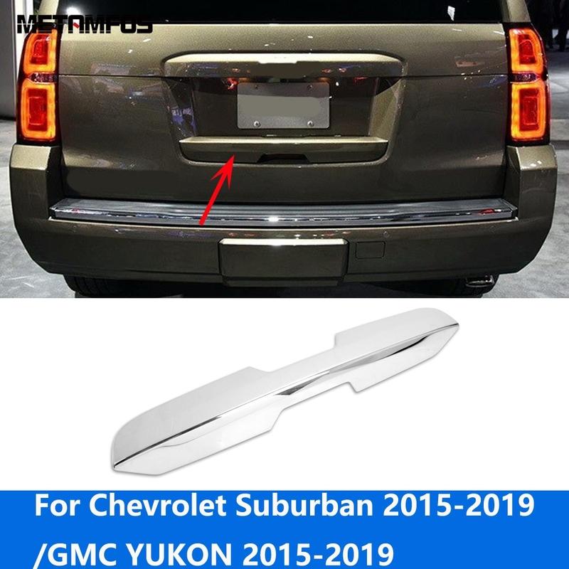 Accessories For Chevrolet Suburban/For GMC YUKON 2015- Chrome Rear Trunk Tail Door Handle Bowl Molding Trim Car Styling