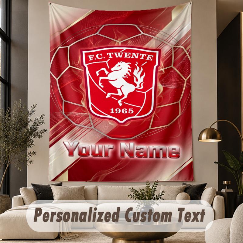 Custom Text Tapestry FC Twente Print Wall Tapestry Indoor Living Room Wall Decor