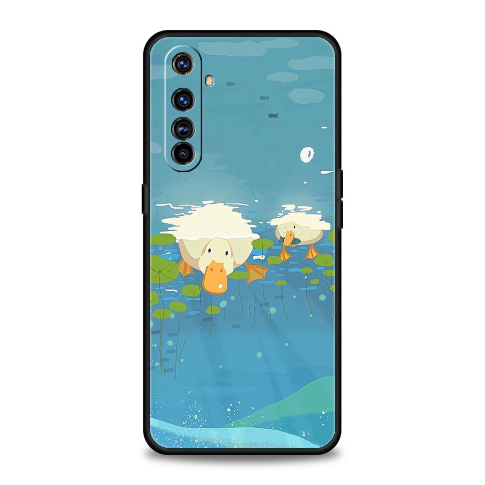 Funny Duck Phone Case For Realme 13 12 10 9 8 7 GT3 GT5 GT2 Pro Plus 5G C21 C25 C35 GT Neo 2 3 3T 5 Cover
