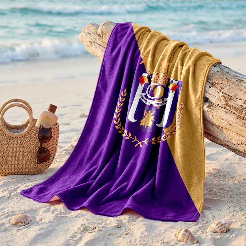 Anderlecht FC Druck Mikrofaser Strandtuch Schnelltrocknend Saugfähig Großes Handtuch für Strand Schwimmen Reisen