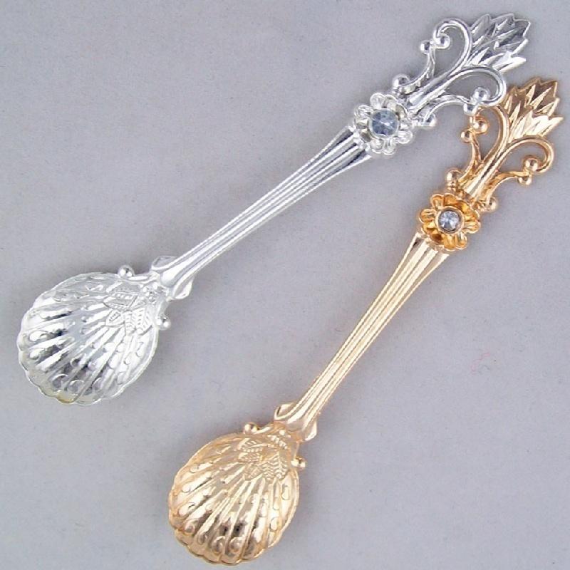 4 PCS/SET Retro Coffee Spoon Dessert Spoon Creative Mixing Spoon Arabic Style LS
