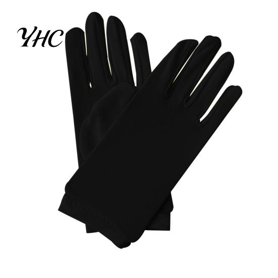 Satin Elastic Gloves 1 Pair Short Thin Dance Breathable Non-slip Solid Color Sweat-absorption Milk Silk Stretch Costume Accessories