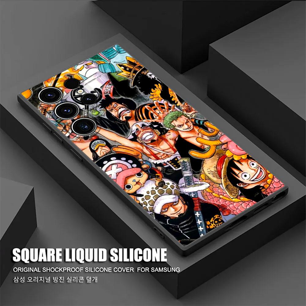 One P-Piece Kid Law Luffy Anime Phone Case For Samsung Galaxy S25 S24 S23 S20 S21 FE S26 S22 Ultra 5G S26 Plus S25FE Soft Cover