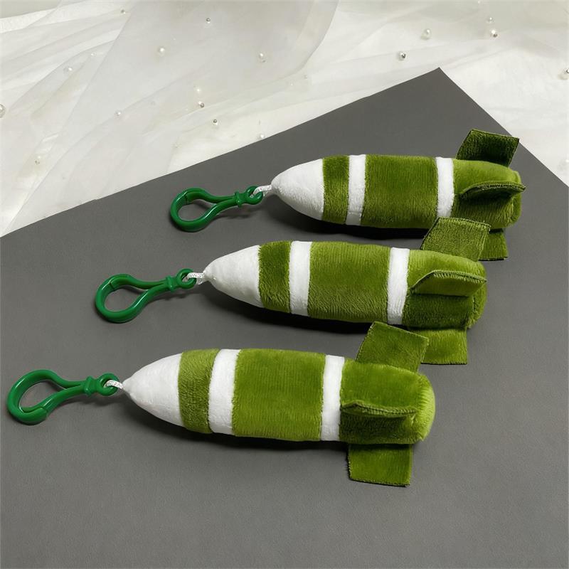1/2 Pcs Cute Funny Missile Model Plush Doll Stuffed Toys Keychain Bag Pendant Backpack Hanging Ornaments Keyring Christmas Gifts