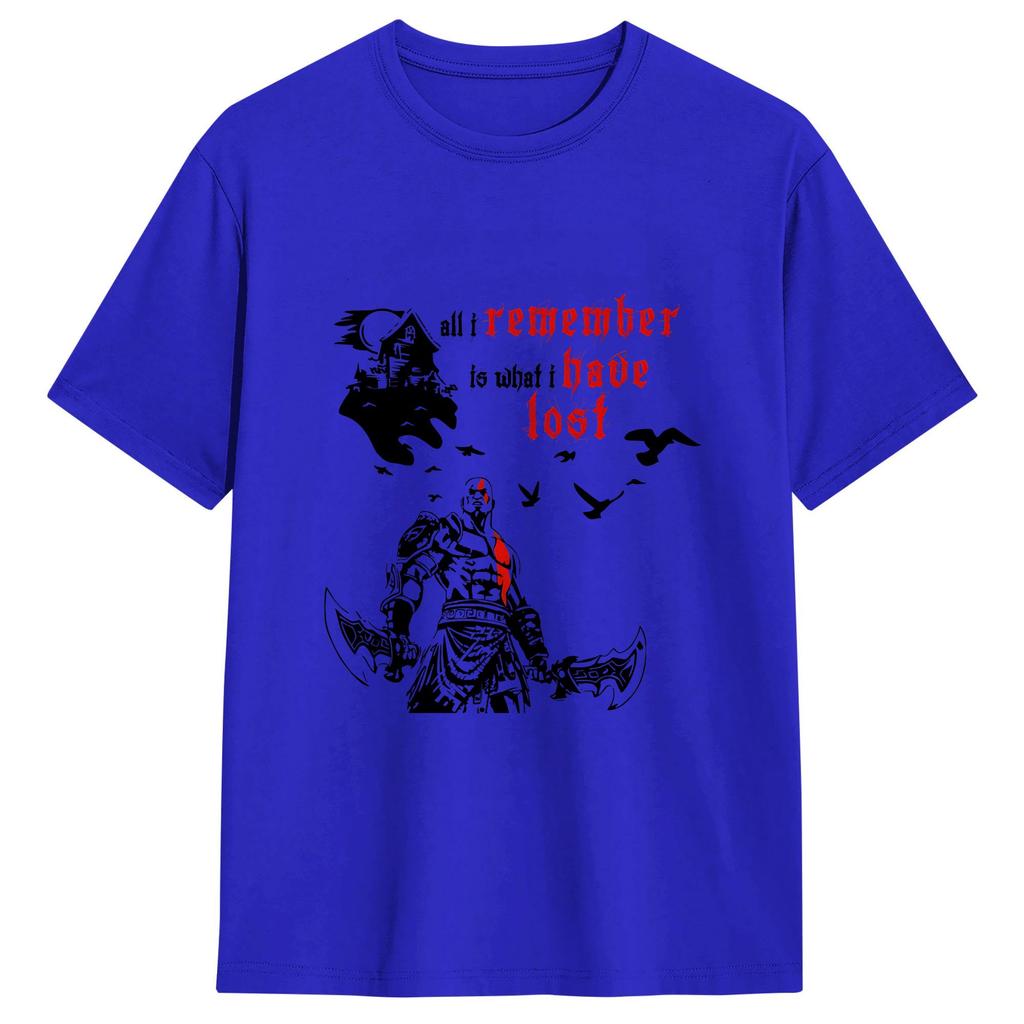 Unisexs TShirts God of war Kratos Casual Pure Cotton Tee Shirt Short Sleeve T Shirt Crewneck Clothes 4XL 5XL