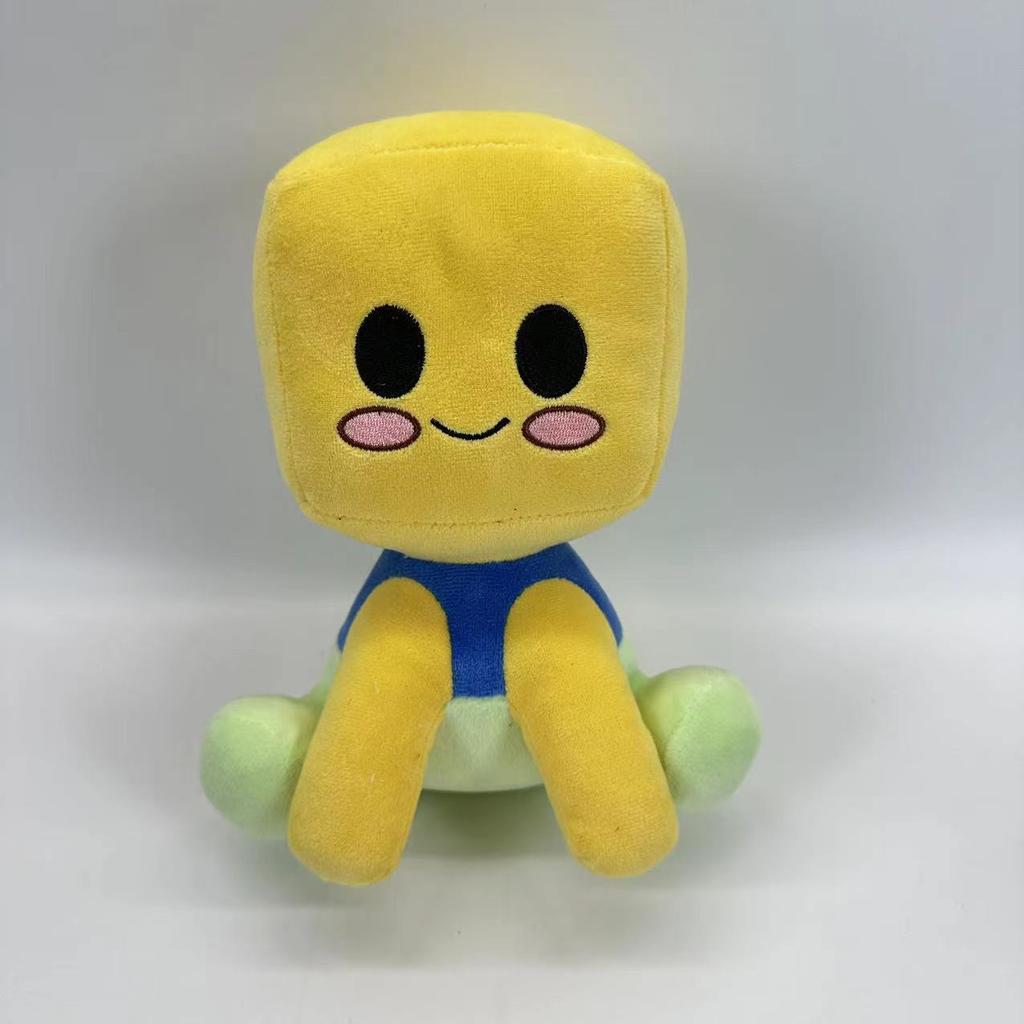 Cute Cartoon Girl Plush Doll With Black Hat And Yellow Decor Kids Gift Home Room Ornament