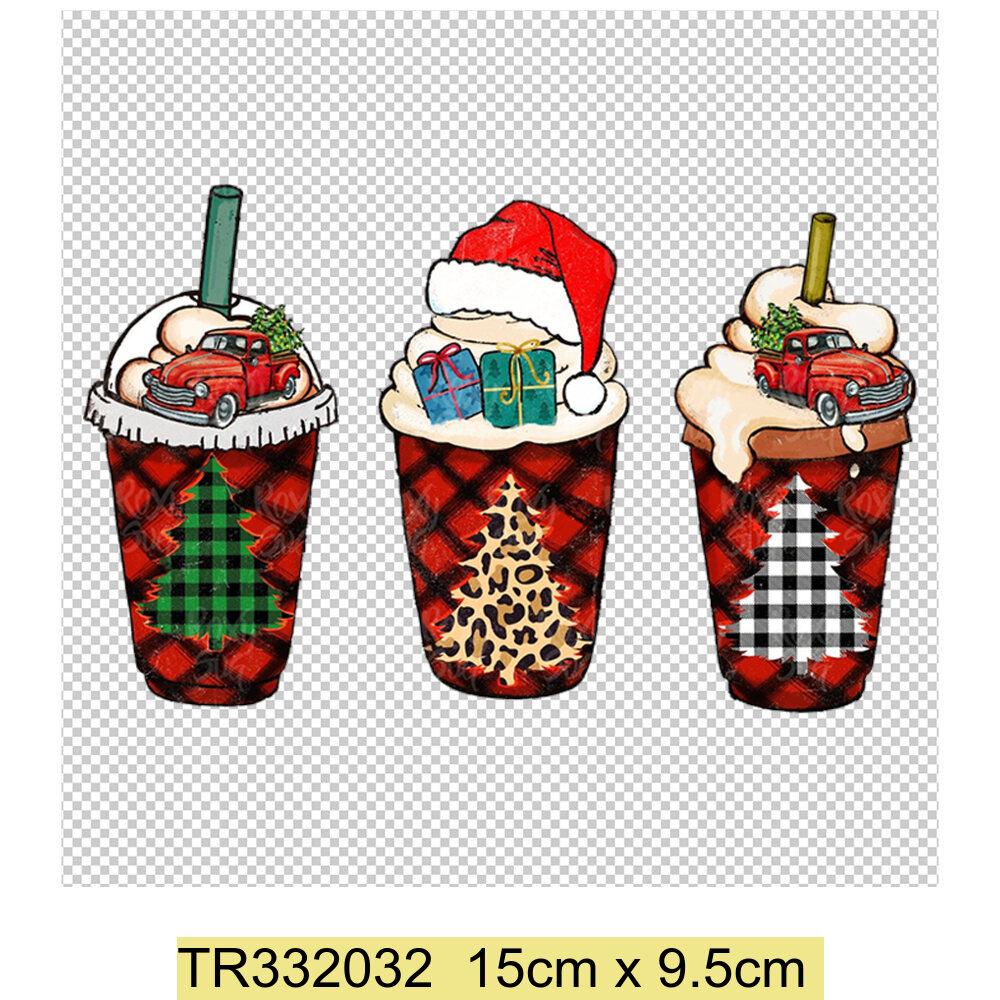 Aufbügelbilder Weihnachten Weihnachtsmann Bäume Kleidung DIY T-Shirt Kleid Applikation Wärmeübertragung Weihnachtsbaum Auto Aufbügel-Vinyl-Aufkleber