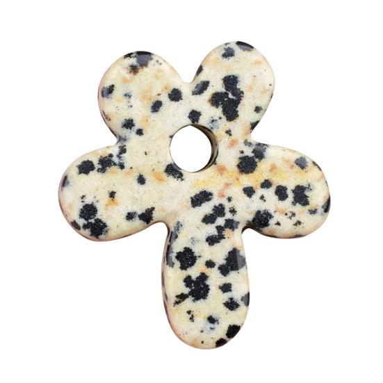 

Pendant Natural Stone Round Five-Petal Flower Carved Pendant with Hole Lanyards Chains Bracelets Keychains Pendant Jewelry Gift M