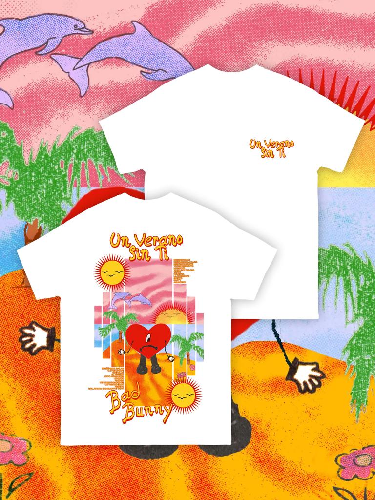 Hot Sale Bad Bunnys Album Un Verano Sin Ti Graphic Printed Tshirts Unisex Women Fashion Hip Hop Streetwear T Shirt Cotton