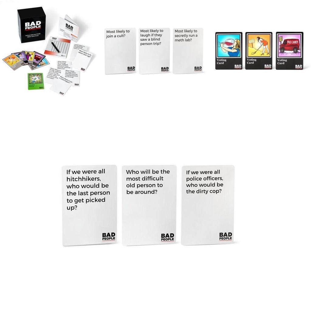 Hilarisch en meedogenloos spel voor volwassenen met slechteriken, voor onvergetelijke avonden.