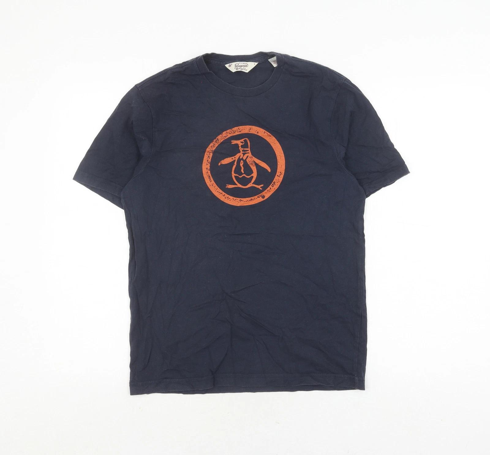 Penguin Men’s Blue Graphic Print T-Shirt - Size S M