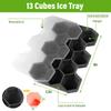 37 Cavity Honeycomb Ice Cube Trays Reusable Silicone Ice Cube Mold Bpa Free Ice Maker With Removable Lids Creative 13 Cavity