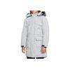 Logo Solid Color Long Sleeve Hooded Down Jacket Kids Outerwear White DO3633-225
