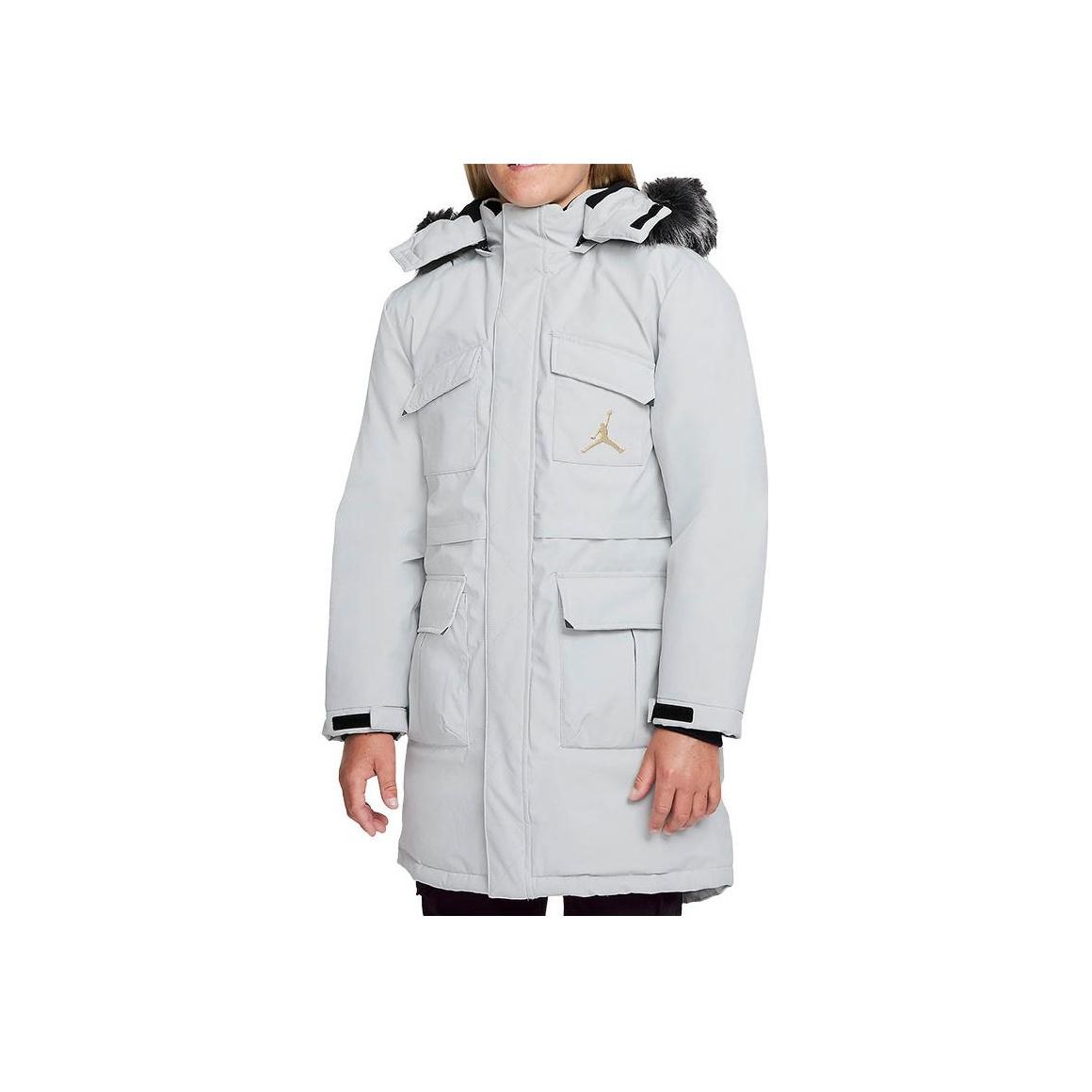 

Jordan Пуховик с капюшоном и длинными рукавами, детская верхняя одежда, белый цвет DO3633-225 XS