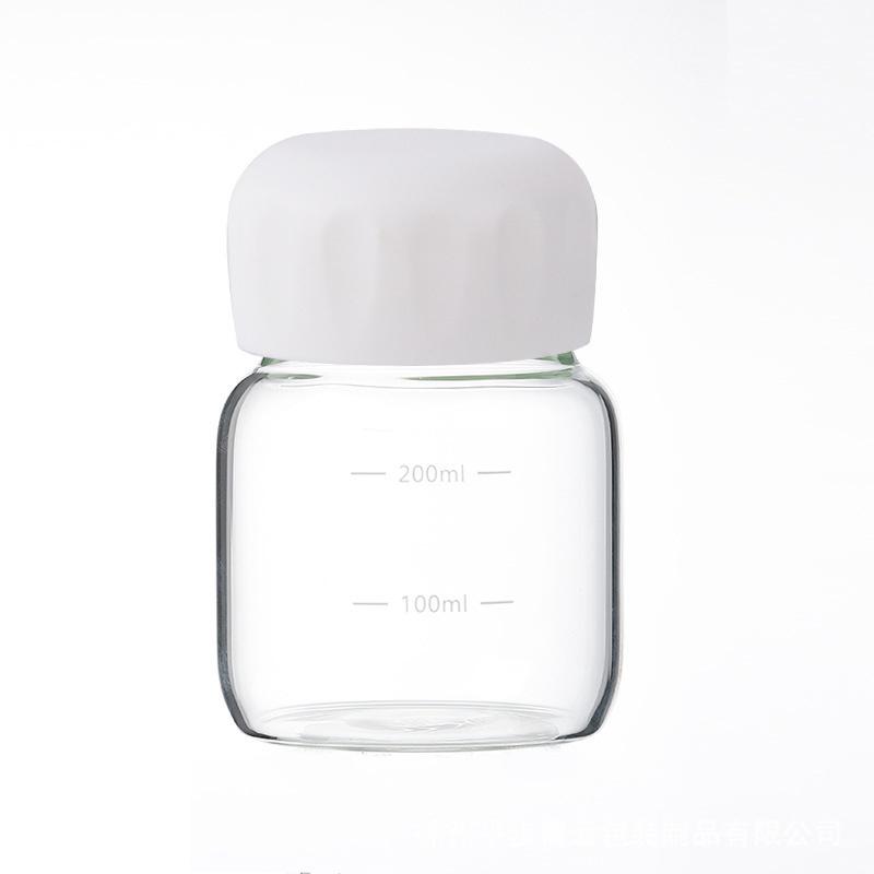 

Cup Glass Portable High Temperature Resistant Transparent Sealed Yogurt Bottle