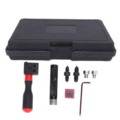 Kit d'outil à évasement double 3/16 po 1/4 po Outil à évasement pour conduite de frein Outil à évasement professionnel manuel avec boîte de rangement pour