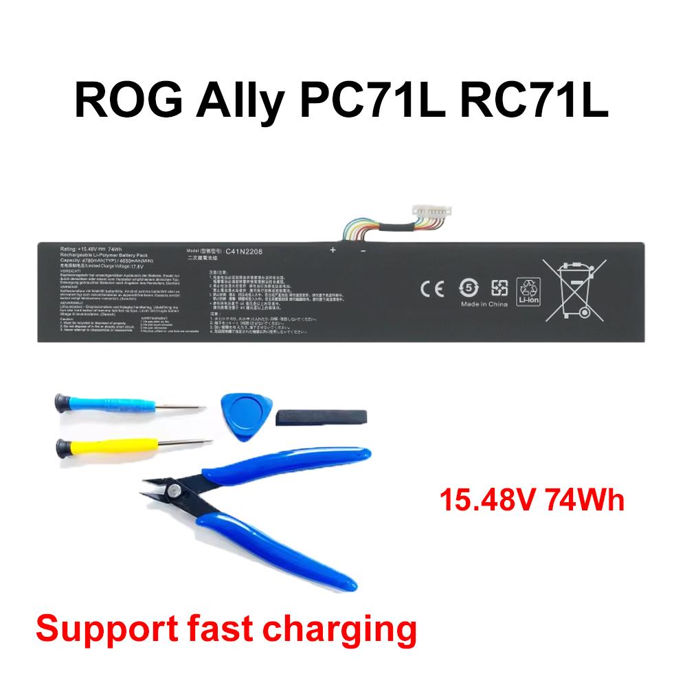 DXT Neue C41N2208 Für ASUS ROG ALLYX Generation Spielkonsole RC71L Erweiterung Hohe Kapazität 74WH Batterie Kostenlos Alle Werkzeuge