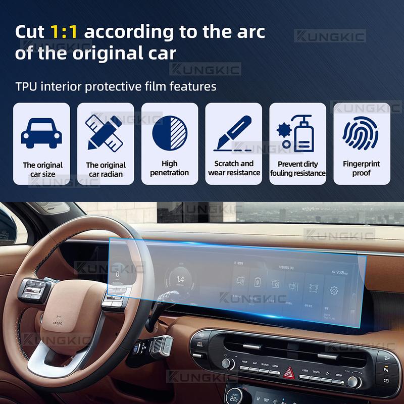 Für Hyundai Palisade 2026-up Klare Innenraum-Schutzfolie Armaturenbrett Navigationsbildschirm TPU-Aufkleber Kratzfeste Zubehörteile