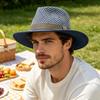 Yousheng Summer Jazz Hat, Lightweight Breathable Mesh Design Sun Protection Hat, Outdoor Travel Picnic Concert Hat