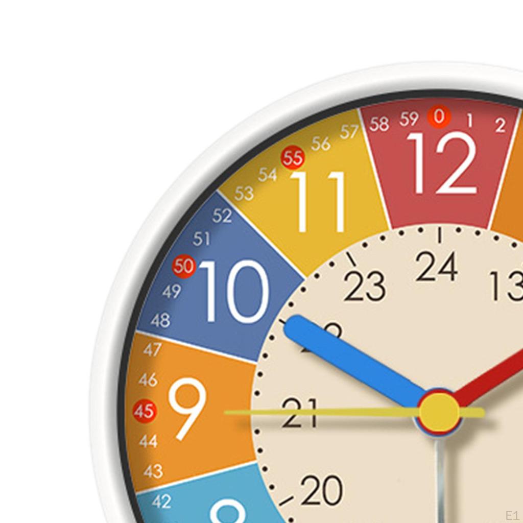 Kids Bedside Analog Alarm Clock with Color Coded Zones Portable Silent Movement Multipurpose