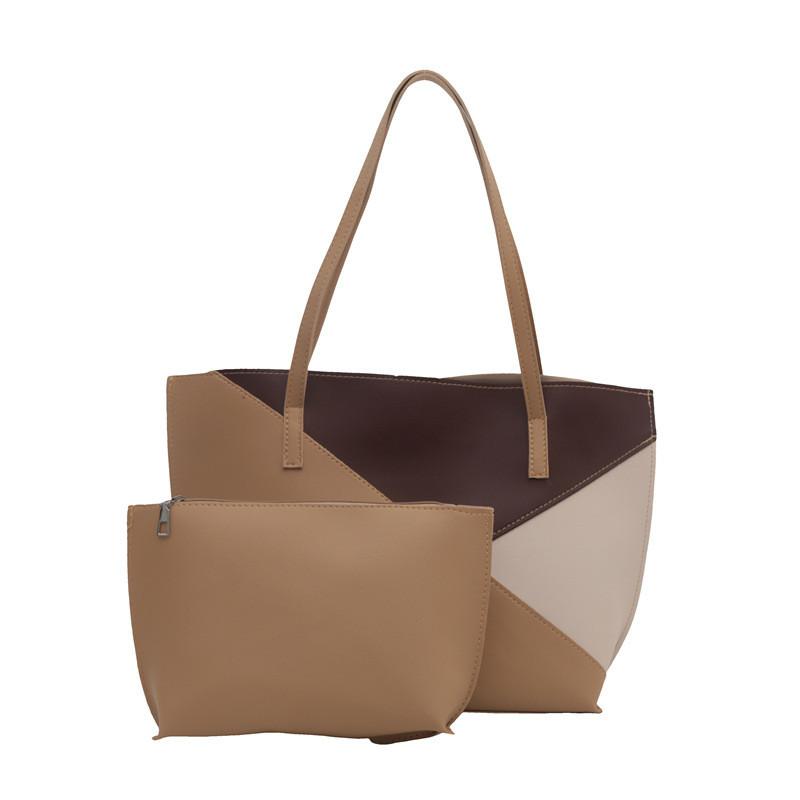 Chic Urban Minimalist Pu Tote Bag Featuring Spacious Dual Compartment Design For Everyday Use