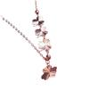 Exquisite Rose Gold-Plated Russian Purple Gold Trefoil Necklace 585 Color Gold Fashion Korean Version Color Gold Collarbone Chain