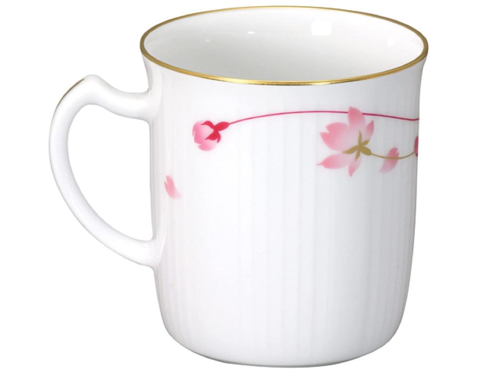 Okura Art Pottery's Sakura Series 6th "Yui Sakura" Mug, Coffee/Tea, Approx. 310cc, Made In Japan, 105C/A682-6