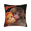 Decorative Pillowcases Sad Monkey Punch Meme With An Orange Toy Stuff Bedroom Throw Pillow Case Cover Square Multiple Sizes